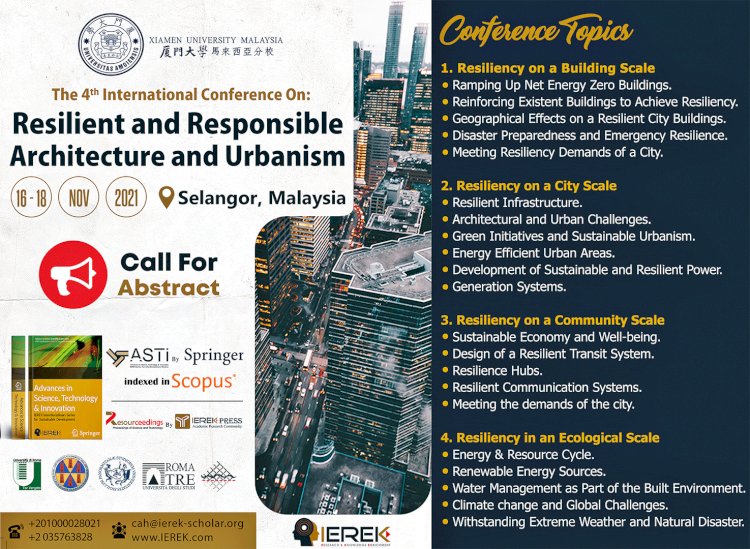 Resilient and Responsible Architecture and Urbanism (RRAU) Conference 2021