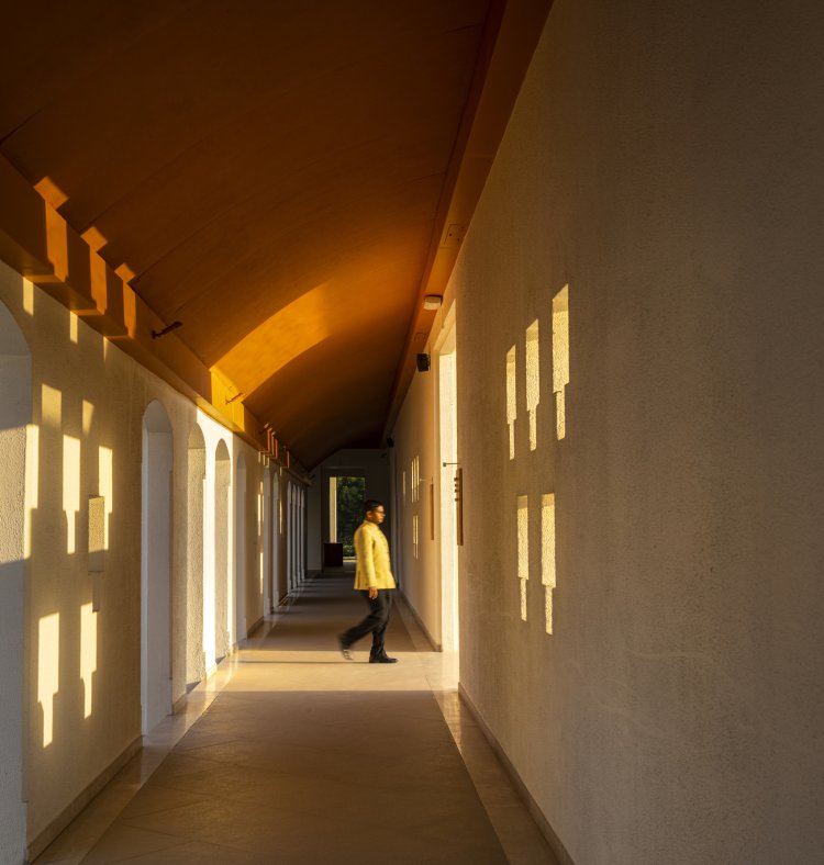 Designed to serve tourists in the holiest city for Buddhists, the Hotel in Bodh Gaya Uses the Power of Memory and Emotion to Create Immersive Architecture That Embodies the Tenets of Buddhism.