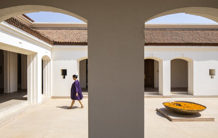 Designed to serve tourists in the holiest city for Buddhists, the Hotel in Bodh Gaya Uses the Power of Memory and Emotion to Create Immersive Architecture That Embodies the Tenets of Buddhism.