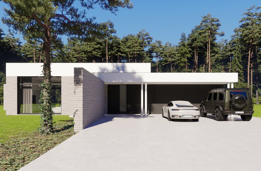Crossline House — Residence Shaped by Two Intersecting Walls